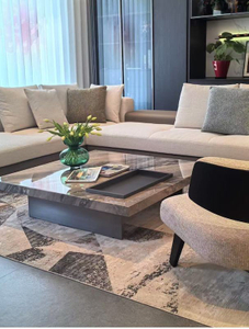 Современный мраморный журнальный столик 